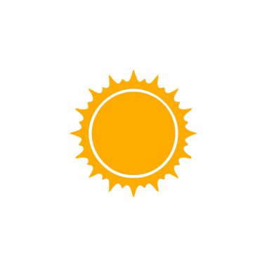 güneş simgesi. Düz tasarım 