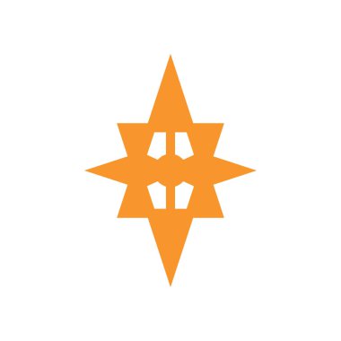 yıldız simgesinin renk vektör illüstrasyonu