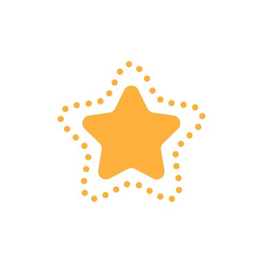 yıldız simgesinin renk vektör illüstrasyonu