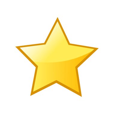 yıldız simgesinin renk vektör illüstrasyonu