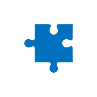 Yapboz simgesi, yapboz vektör çizimi ve alan arkaplanını kopyala