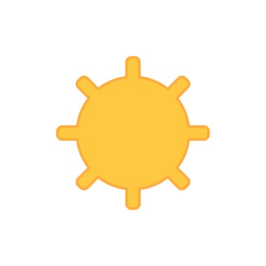 Güneş simgesi, vektör illüstrasyonu 