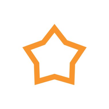 yıldız simgesinin renk vektör illüstrasyonu