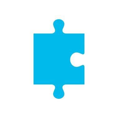 Yapboz simgesi, yapboz vektör çizimi ve alan arkaplanını kopyala