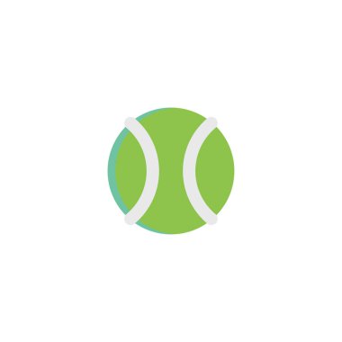 Tenis topu simgesi, vektör illüstrasyonu