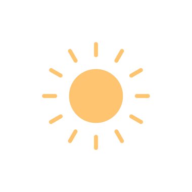 Güneş simgesi, vektör illüstrasyonu 