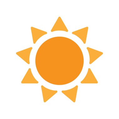 Güneş simgesi, vektör illüstrasyonu 