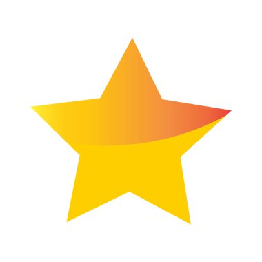 yıldız simgesinin renk vektör illüstrasyonu