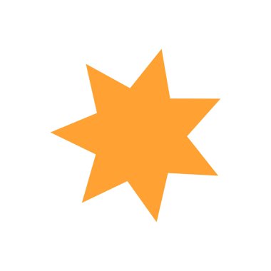 yıldız simgesinin renk vektör illüstrasyonu