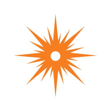 Güneş simgesi, vektör illüstrasyonu 