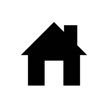 Emlak konsepti ev simgesi, vektör illüstrasyonu