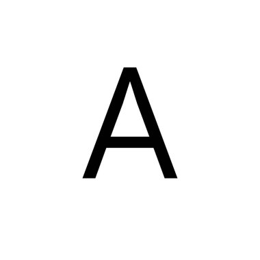 Letter A symbol icon vector illustration
