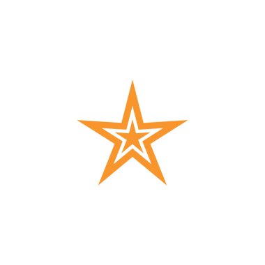 yıldız simgesinin renk vektör illüstrasyonu