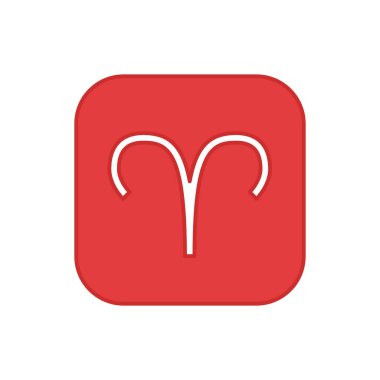 zodiac aries symbol icon illustration 