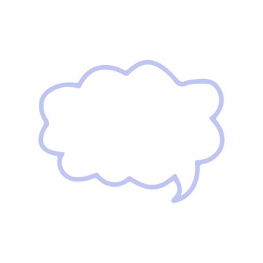 Biçimlendirilmiş konuşma balonu simgesi, vektör illüstrasyonu