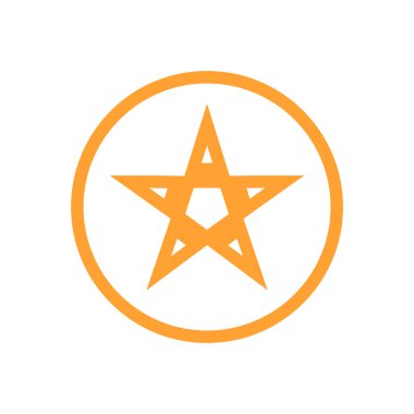 yıldız simgesinin renk vektör illüstrasyonu