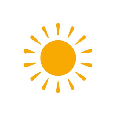 Güneş simgesi, vektör illüstrasyonu 