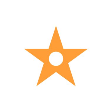 yıldız simgesinin renk vektör illüstrasyonu