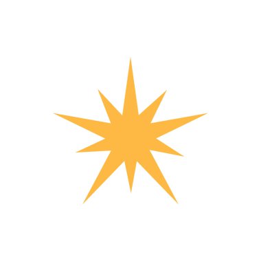 yıldız simgesinin renk vektör illüstrasyonu