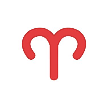 zodiac aries symbol icon illustration 