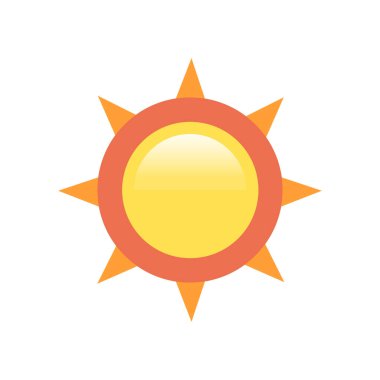 Güneş simgesi, vektör illüstrasyonu 