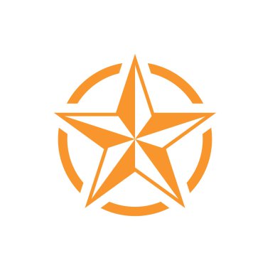 yıldız simgesinin renk vektör illüstrasyonu