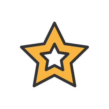 yıldız simgesinin renk vektör illüstrasyonu