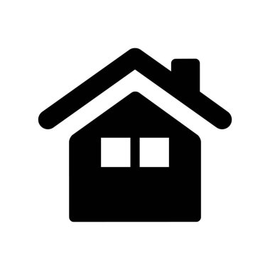 Emlak konsepti ev simgesi, vektör illüstrasyonu