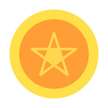 yıldız simgesinin renk vektör illüstrasyonu