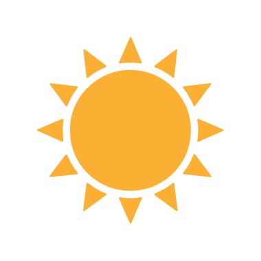 güneş simgesi. Düz tasarım 
