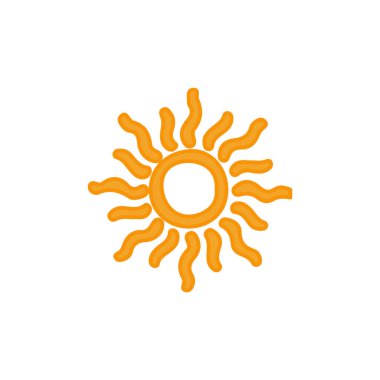 Güneş simgesi, vektör illüstrasyonu 