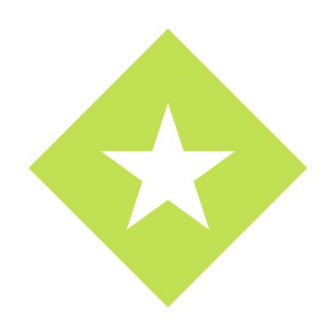 yıldız simgesinin renk vektör illüstrasyonu