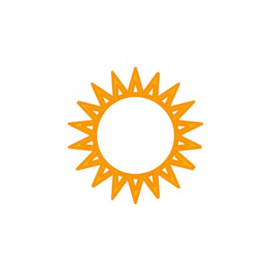 Güneş simgesi, vektör illüstrasyonu 