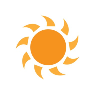 güneş simgesi. Düz tasarım 