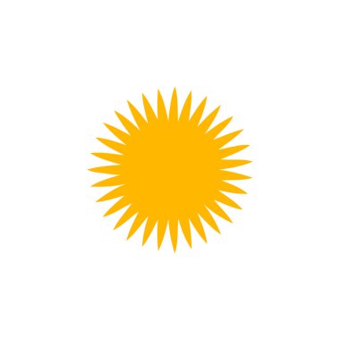 Güneş simgesi, vektör illüstrasyonu 