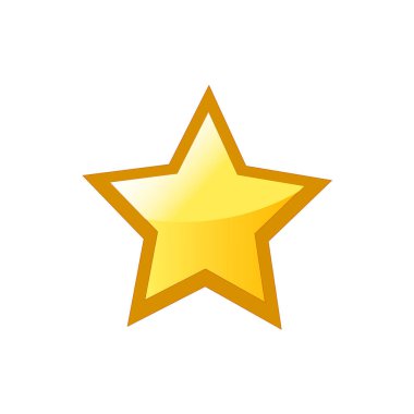 yıldız simgesinin renk vektör illüstrasyonu