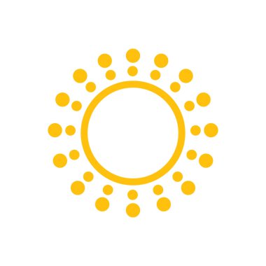 güneş simgesi. Düz tasarım 