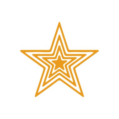 yıldız simgesinin renk vektör illüstrasyonu