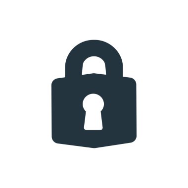 asma kilit ikon vektör çizimi