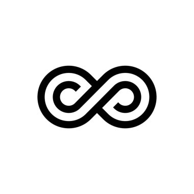 infinity simple icon, vector illustration