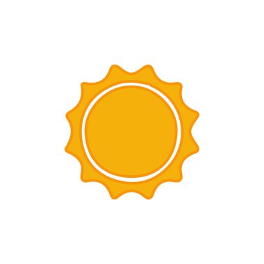 Güneş simgesi, vektör illüstrasyonu 