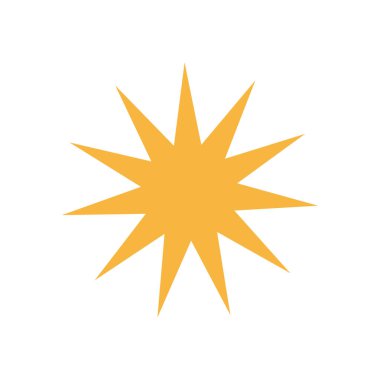 yıldız simgesinin renk vektör illüstrasyonu