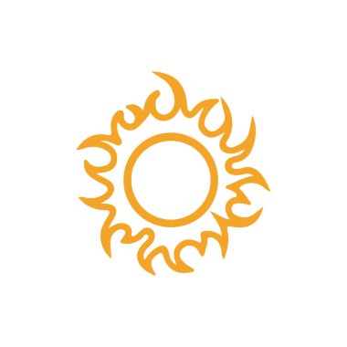 Güneş simgesi, vektör illüstrasyonu 