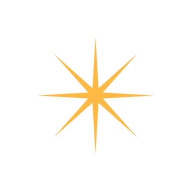 yıldız simgesinin renk vektör illüstrasyonu