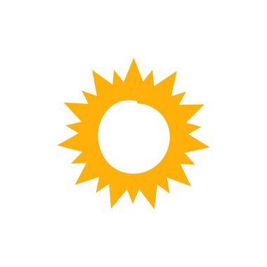 Güneş simgesi, vektör illüstrasyonu 