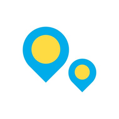 biçimlendirilmiş navigasyon pin simgesi, vektör illüstrasyonu