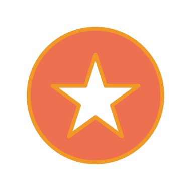 yıldız simgesinin renk vektör illüstrasyonu