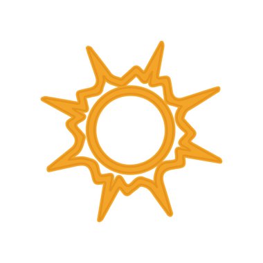 Güneş simgesi, vektör illüstrasyonu 