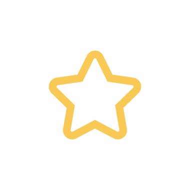 yıldız simgesinin renk vektör illüstrasyonu