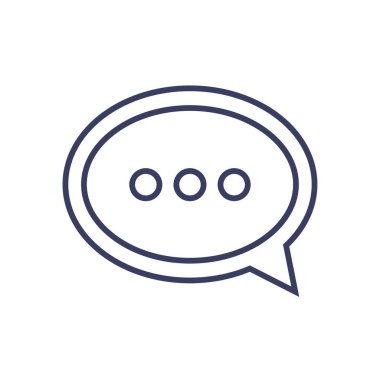 Biçimlendirilmiş konuşma balonu simgesi, vektör illüstrasyonu